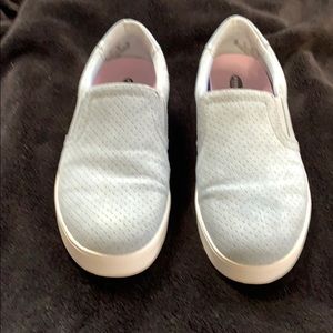 Light blue dr scholls slip on sneaker